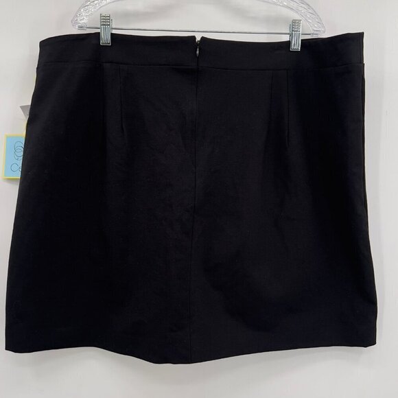 CECE Plus Women's Bow Pocket Short Rich Black Skirt 22W NWT - Picture 4 of 10